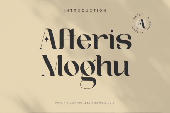 Afteris Moghu: A Serif Font for Bold Digital Branding