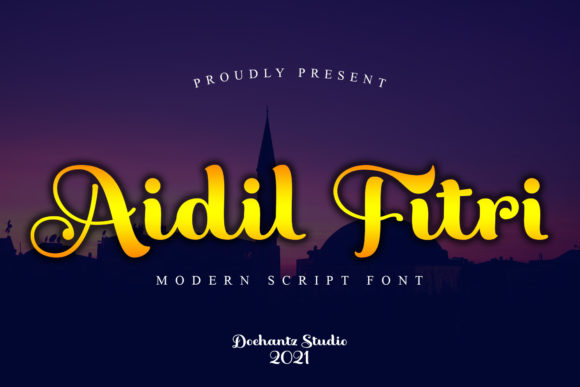 Aidil Fitri: A Modern Script Font for Editorial Design