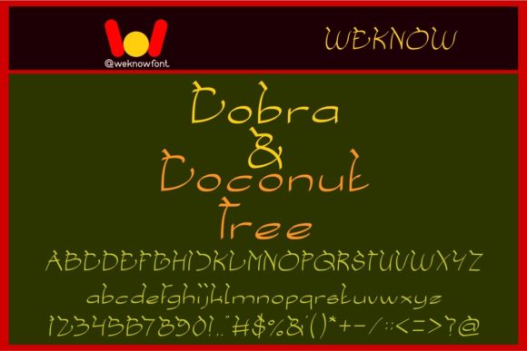 Cobra and Coconut Tree Font for Modern Web Design