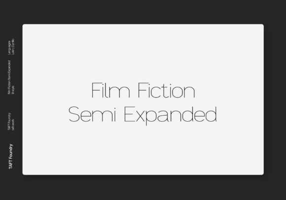 Film Fiction Semi-Expanded for Sharp Campaign Design