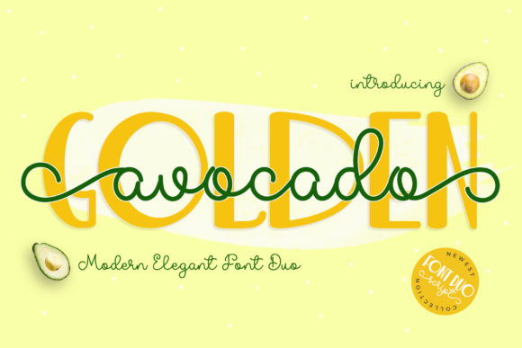 Golden Avocado Font for Branding Projects