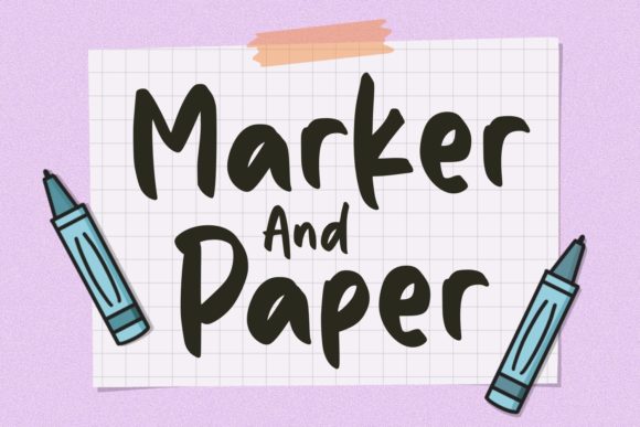 Marker and Paper Font for Business Branding