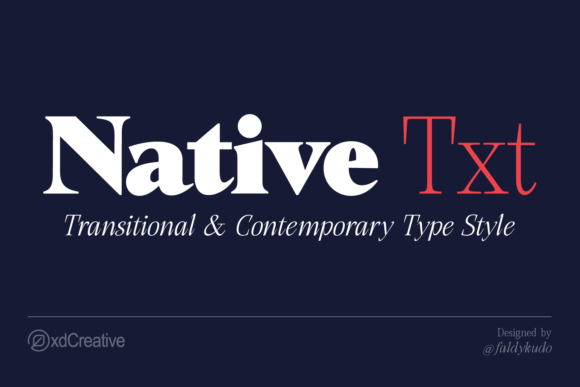 Native-Txt: A Bold Serif Font for Impactful Branding