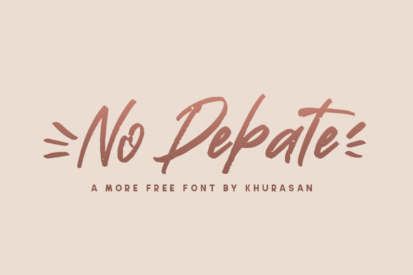 No Debate: A Cool Handwritten Font for Modern Branding