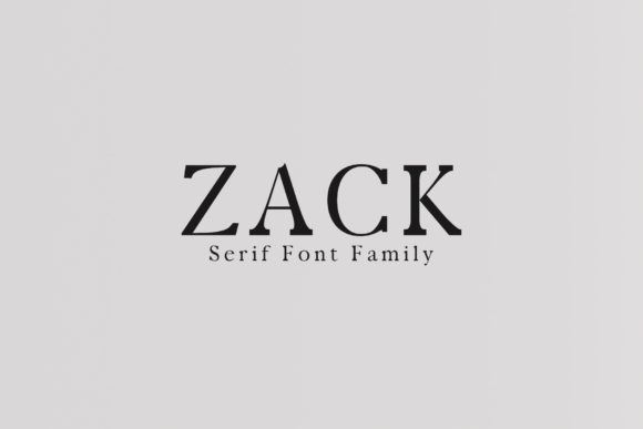 Zack Family Serif Font for Editorial Design